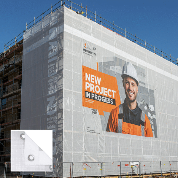 Bâche micro-perforée pour extérieur – impression publicitaire résistante iPrint24