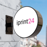 Caisson lumineux double face rond personnalisé – enseigne publicitaire iPrint24