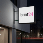 Caisson lumineux double face carré personnalisé – enseigne publicitaire iPrint24